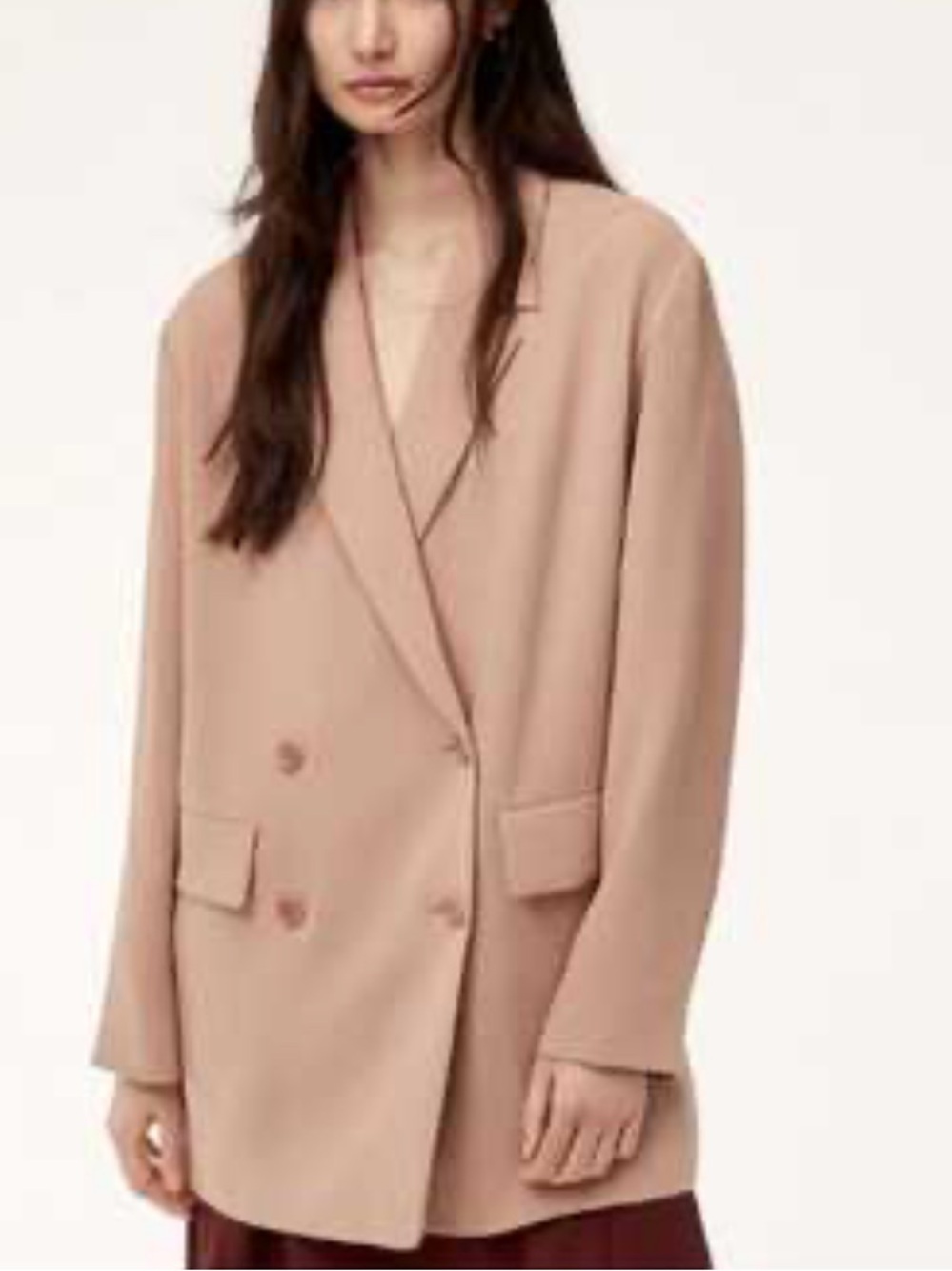 Wilfred charlie Blush Double-Breasted Tailored Blazer xxs